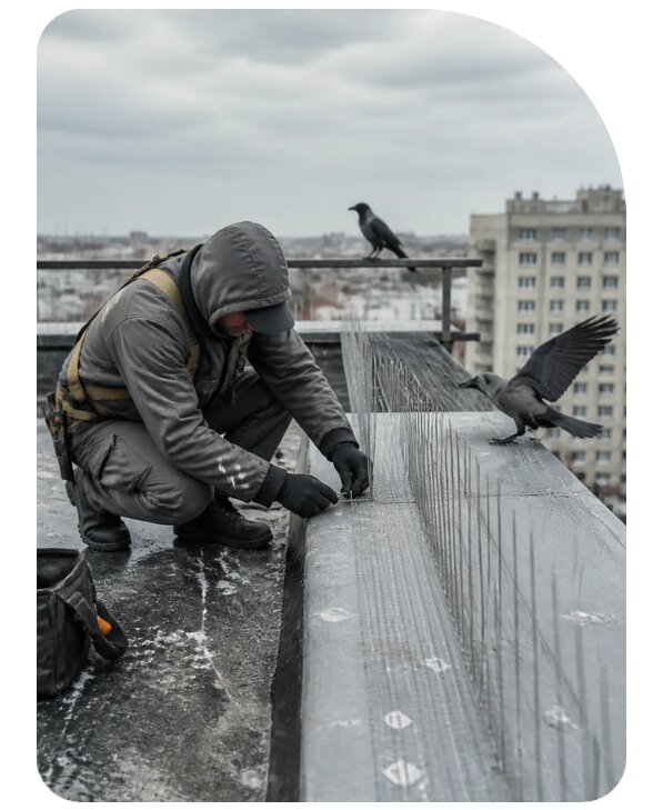 Защита от ворон под ключ в Бугульме по цене от 5054 р. | Сенат-Бгл